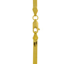 Cargar imagen en el visor de la galería, 14K Yellow Gold Silky Herringbone Bracelet Anklet Choker Necklace Pendant Chain 3mm
