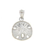 Load image into Gallery viewer, 14k White Gold Small Sand Dollar Pendant Charm
