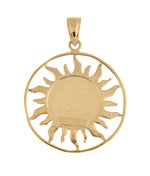 Load image into Gallery viewer, 14k Yellow Gold Sun Moon Stars Celestial Pendant Charm
