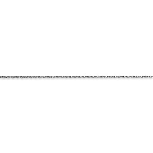 14k White Gold 0.50mm Thin Cable Rope Necklace Pendant Chain