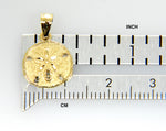 Carregar imagem no visualizador da galeria, 14k Yellow Gold Small Sand Dollar Pendant Charm
