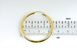 Load image into Gallery viewer, 14K Yellow Gold Endless Round Hoop Earrings 35mmx2.75mm
