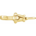 Indlæs billede til gallerivisning 14K Yellow White Gold Fancy Swivel Lobster Push Clasp with Ring for Pendant Charm Chain Hanger Connector Enhancer
