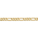 將圖片載入圖庫檢視器 14K Yellow Gold 5.25mm Flat Figaro Bracelet Anklet Choker Necklace Pendant Chain
