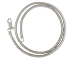 Cargar imagen en el visor de la galería, Sterling Silver 6mm Reversible Round to Flat Cubetto Omega Choker Necklace Pendant Chain
