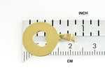 Carregar imagem no visualizador da galeria, 14k Yellow Gold Round Circle Heart Cut Out Pendant Charm
