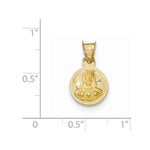 Charger l&#39;image dans la galerie, 14k Yellow Gold Sacred Heart of Jesus Round Pendant Charm
