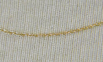 將圖片載入圖庫檢視器 14k Yellow Gold 0.50mm Thin Cable Rope Necklace Pendant Chain
