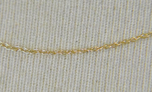14k Yellow Gold 0.50mm Thin Cable Rope Necklace Pendant Chain