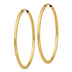 Load image into Gallery viewer, 14K Yellow Gold 40mm x 2mm Round Endless Hoop Earrings

