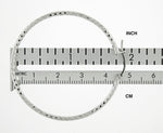 Carica l&#39;immagine nel visualizzatore di Gallery, Sterling Silver Diamond Cut Classic Round Hoop Earrings 45mm x 2mm

