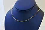 Indlæs billede til gallerivisning 14K Yellow Gold 1mm Box Bracelet Anklet Necklace Choker Pendant Chain
