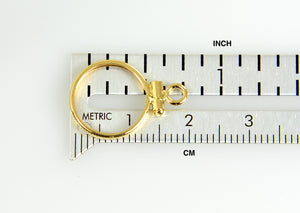 14K Yellow Gold United States 1.00 Dollar or Mexican 2 Peso Coin Edge Screw Top Frame Mounting Holder for 13mm x 1mm Coins