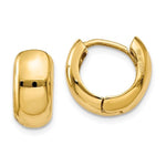 이미지를 갤러리 뷰어에 로드 , 14k Yellow Gold 11mm Classic Hinged Hoop Huggie Earrings
