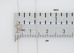 Carregar imagem no visualizador da galeria, 14K White Gold 0.42mm Thin Curb Bracelet Anklet Necklace Pendant Chain
