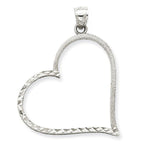 Load image into Gallery viewer, 14k White Gold Heart Pendant Charm
