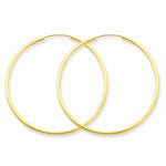 Load image into Gallery viewer, 14K Yellow Gold 36mm x 1.5mm Endless Round Hoop Earrings
