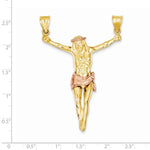 Загрузить изображение в средство просмотра галереи, 14k Gold Two Tone Corpus Crucified Christ Pendant Charm - [cklinternational]
