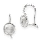 Carica l&#39;immagine nel visualizzatore di Gallery, 14k White Gold Round Button 8mm Kidney Wire Button Earrings
