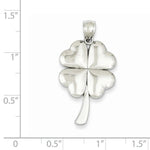 Carregar imagem no visualizador da galeria, 14k White Gold Good Luck Four Leaf Clover Pendant Charm
