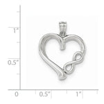 Load image into Gallery viewer, 14k White Gold Infinity Heart Pendant Charm
