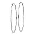 Charger l&#39;image dans la galerie, 14K White Gold 45mm x 1.2mm Round Endless Hoop Earrings
