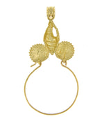 Carica l&#39;immagine nel visualizzatore di Gallery, 14K Yellow Gold Seashells Clam Shell Charm Holder Pendant
