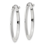 Load image into Gallery viewer, 14k White Gold 25mm x 17mm 2mm Oval Hoop Earrings
