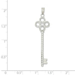 Load image into Gallery viewer, 14k White Gold Key 3D Pendant Charm
