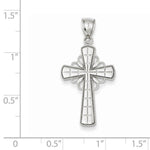 Kép betöltése a galériamegjelenítőbe: 14k White Gold Celtic Cross Pendant Charm
