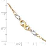 Charger l&#39;image dans la galerie, 14k Gold Two Tone Infinity Anklet 10 inches
