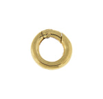 Załaduj obraz do przeglądarki galerii, 14K Yellow Gold 12mm Round Link Lock Hinged Push Clasp Bail Enhancer Connector Hanger for Pendants Charms Bracelets Anklets Necklaces
