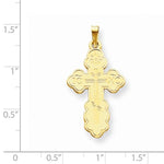 將圖片載入圖庫檢視器 14k Yellow Gold Crucifix Eastern Orthodox Cross Pendant Charm
