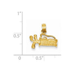 Load image into Gallery viewer, 14k Yellow Gold Golf Clubs Bag Golfing 3D Pendant Charm - [cklinternational]
