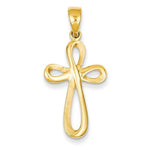 Load image into Gallery viewer, 14k Yellow Gold Figure 8 Cross Pendant Charm
