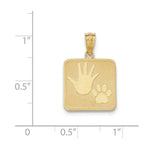 Загрузить изображение в средство просмотра галереи, 14k Yellow Gold Hand Paw Print Puppy Me Pendant Charm
