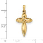 Load image into Gallery viewer, 14k Yellow Gold Passion Cross Hollow Pendant Charm
