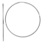 Charger l&#39;image dans la galerie, 14K White Gold 55mm x 1.2mm Round Endless Hoop Earrings
