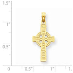 Kép betöltése a galériamegjelenítőbe: 14k Yellow Gold Celtic Cross Pendant Charm
