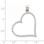 Load image into Gallery viewer, 14k White Gold Heart Pendant Charm
