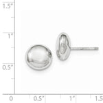 Load image into Gallery viewer, 14k White Gold 10.5mm Button Polished Post Stud Earrings
