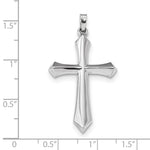 Load image into Gallery viewer, 14k White Gold Passion Cross Hollow Pendant Charm
