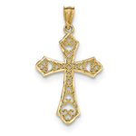 Load image into Gallery viewer, 14k Yellow Gold Passion Cross Filigree Pendant Charm
