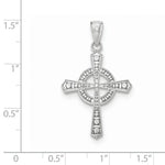 Cargar imagen en el visor de la galería, 14k White Gold Celtic Cross Pendant Charm
