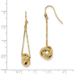 Kép betöltése a galériamegjelenítőbe: 14k Yellow Gold Classic Love Knot Dangle Earrings
