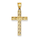 Afbeelding in Gallery-weergave laden, 14k Yellow Gold Rope Cross Pendant Charm

