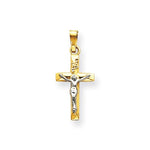Load image into Gallery viewer, 14k Gold Two Tone INRI Crucifix Cross Hollow Pendant Charm
