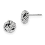 Load image into Gallery viewer, 14k White Gold 8mm Classic Love Knot Stud Post Earrings

