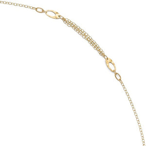 14k Yellow Gold Oval Chain Anklet 10 Inches plus Extender