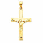 Load image into Gallery viewer, 14k Yellow Gold Cross Crucifix Hollow Pendant Charm - [cklinternational]
